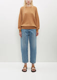 Joy Slouch Cashmere Crewneck — Caramel