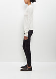 Alpaca Knit Crewneck Sweater — Raw White