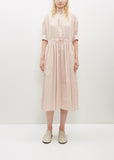 Half Bishop Sleeve String Dress — Smoke Pink