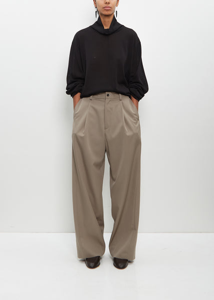 Wool Twist Seam Easy Trousers – La Garçonne