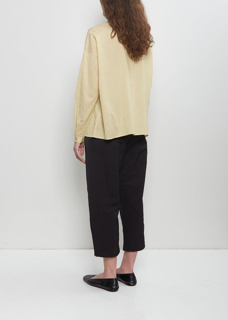 Cotton Silk Small Pocket Shirt — Lemon