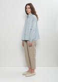 Cotton Silk Small Pocket Shirt — Sky