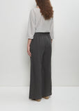 Linen Wide Straight Pull On Pant