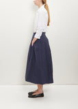 Moon Cotton Skirt — Steel