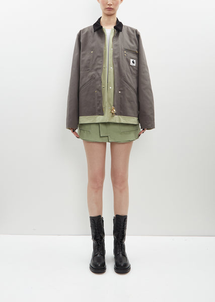 Reversible Duck Jacket — Grey x Light Green