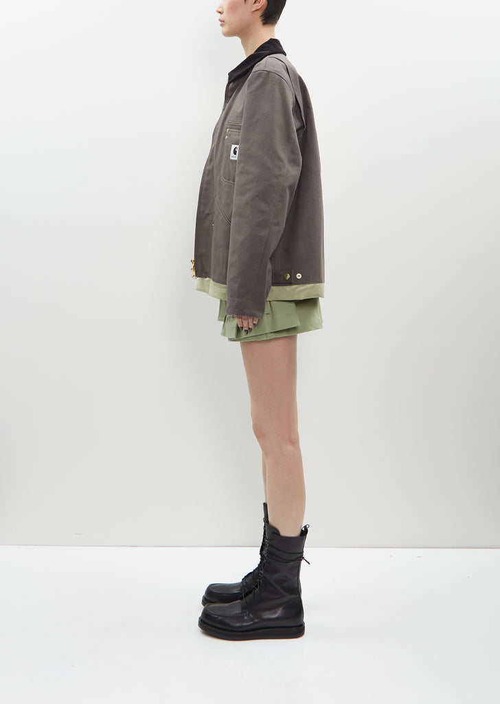 Reversible Duck Jacket — Grey x Light Green