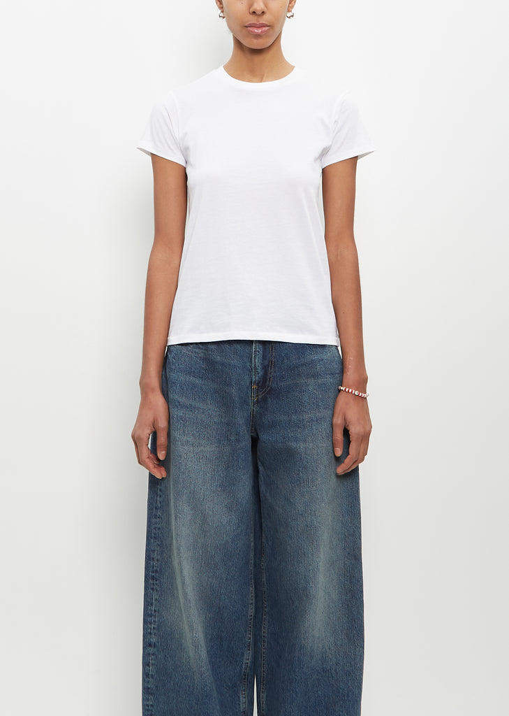 Cotton Mini Boy Tee — Optic White