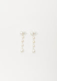Small Passante Earrings — White Pearl