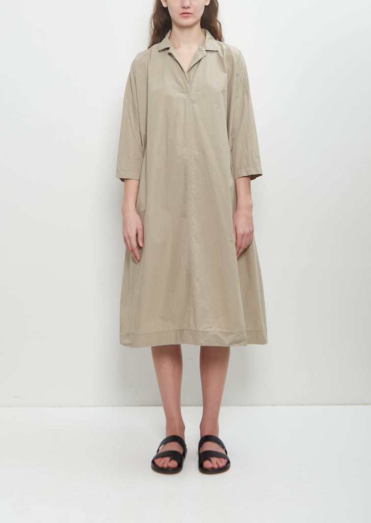 Tissue Cotton Vareuse Dress — Stone