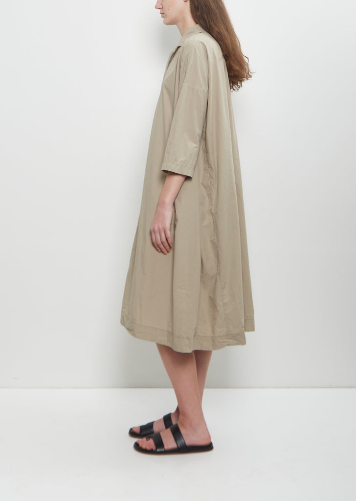 Tissue Cotton Vareuse Dress — Stone
