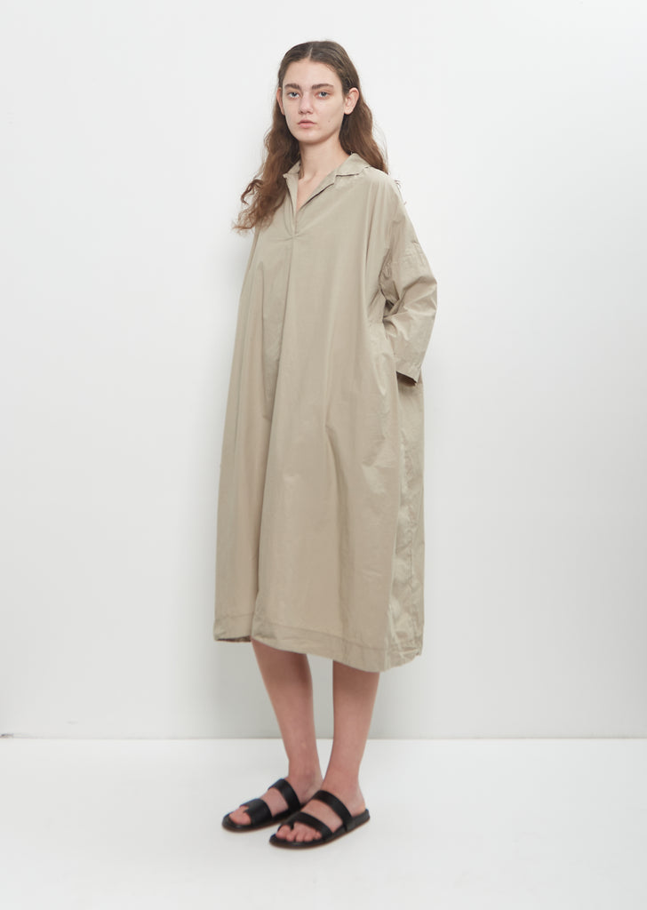 Tissue Cotton Vareuse Dress — Stone