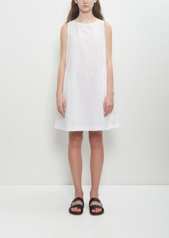 Tissue Cotton Sleeveless Tunic Dress — Milk