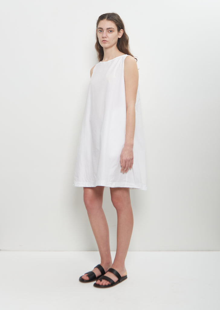 Tissue Cotton Sleeveless Tunic Dress — Milk