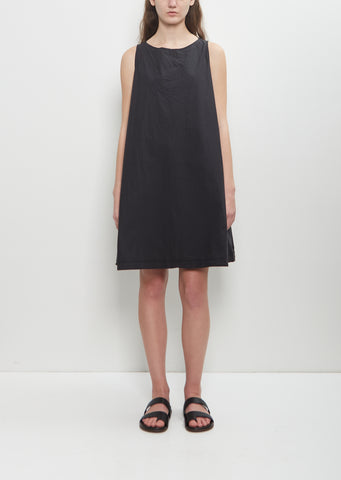 Tissue Cotton Sleeveless Tunic — Black