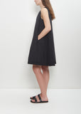 Tissue Cotton Sleeveless Tunic — Black