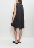 Tissue Cotton Sleeveless Tunic — Black