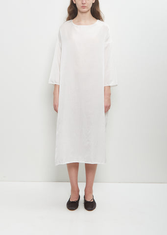 Silk Cotton Simple T-Dress