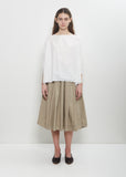 Tissue Cotton Short Tunic Top — Milk