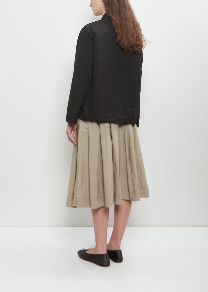 Cotton Canvas Over Shirt Jacket — Brown
