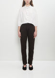 Stretch Cotton Slim Trousers — Brown
