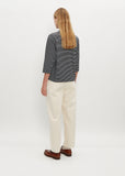 Crew Neck 3/4 Sleeves P.O — Black/White