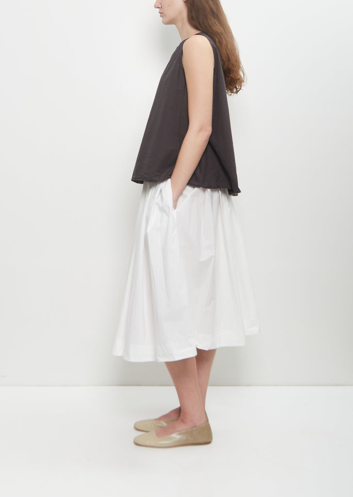 Tissue Cotton Sleeveless Top — Brown