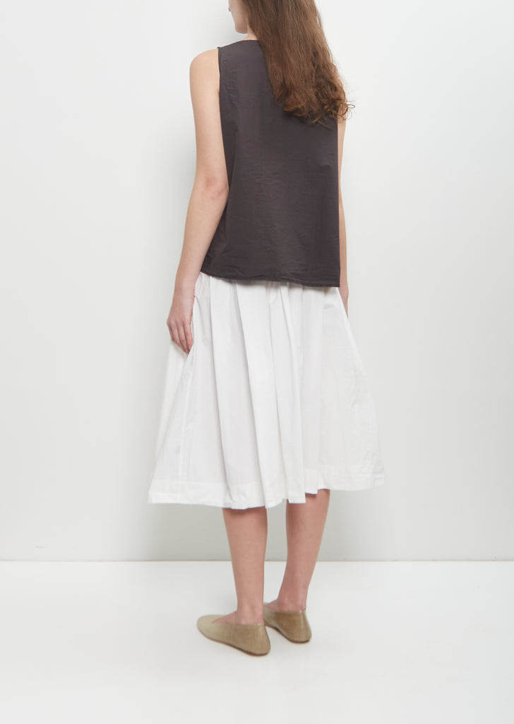 Tissue Cotton Sleeveless Top — Brown