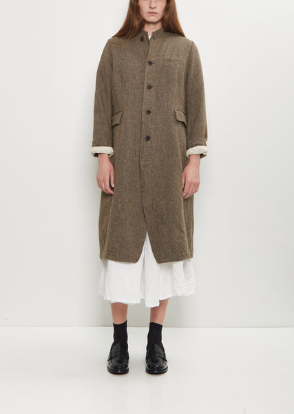 Chesterfield Wool Herringbone Coat – La Garçonne