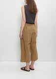 Tissue Cotton Wide & Short Trousers — Gold