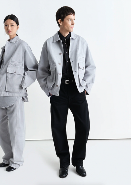 lemaire スウェットトラックジャケット 17aw Cotton Denim Boxy Jacket — Snowy Blue Grey – La Garçonne