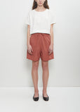 Tissue Cotton Shorts — Coral