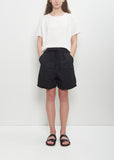 Cotton Canvas Shorts — Black
