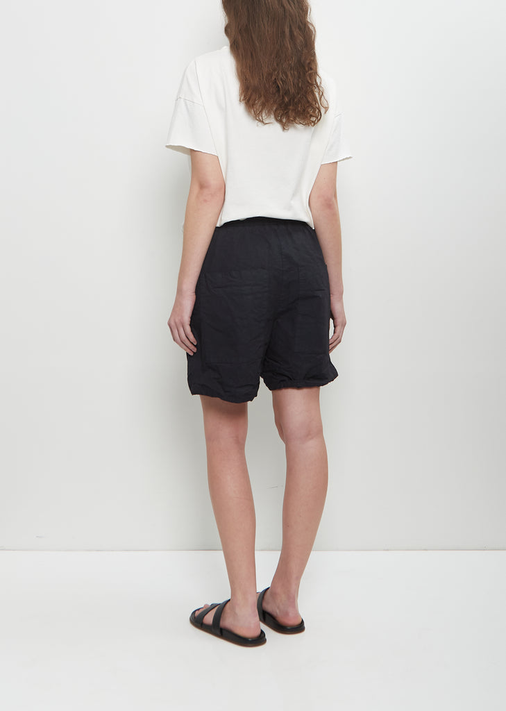Cotton Canvas Shorts — Black