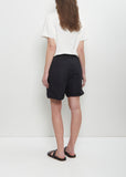 Cotton Canvas Shorts — Black