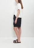 Cotton Canvas Shorts — Black
