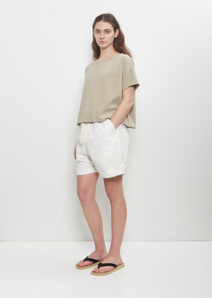Cotton Canvas Shorts — Milk