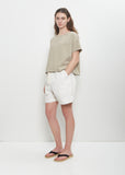 Cotton Canvas Shorts — Milk