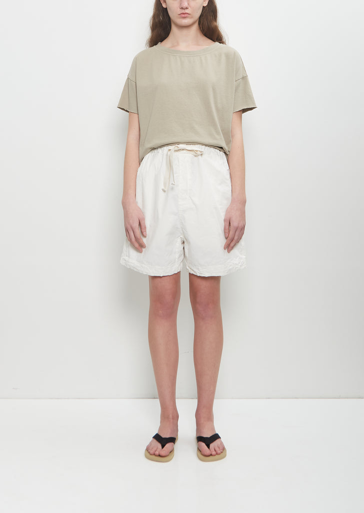 Cotton Canvas Shorts — Milk
