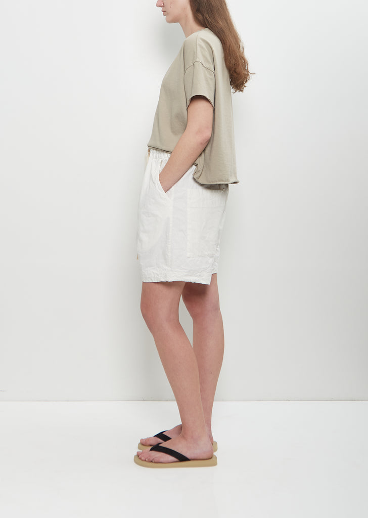 Cotton Canvas Shorts — Milk
