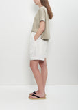 Cotton Canvas Shorts — Milk