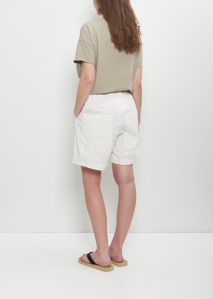 Cotton Canvas Shorts — Milk