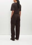Cinch Back Trouser — Ebony
