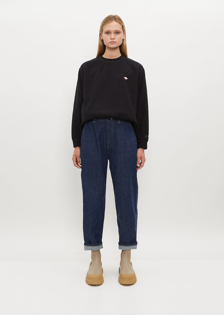 Cotton Twill Easy Pants — Indigo