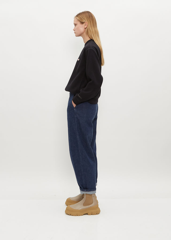Cotton Twill Easy Pants — Indigo