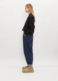 Cotton Twill Easy Pants — Indigo