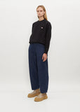 Cotton Twill Easy Pants — Indigo