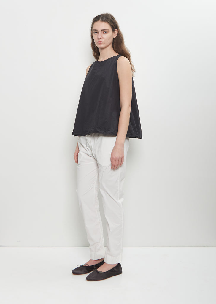Tissue Cotton Sleeveless Top — Black