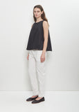 Tissue Cotton Sleeveless Top — Black