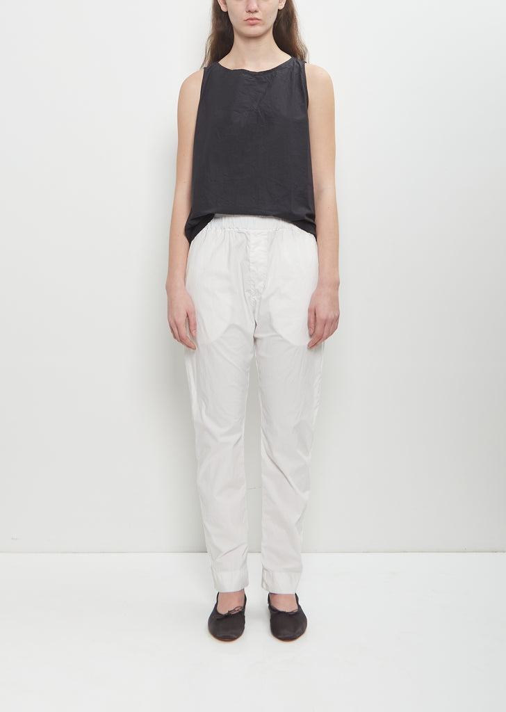 Stretch Cotton Slim Trousers — Milk