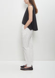 Stretch Cotton Slim Trousers — Milk